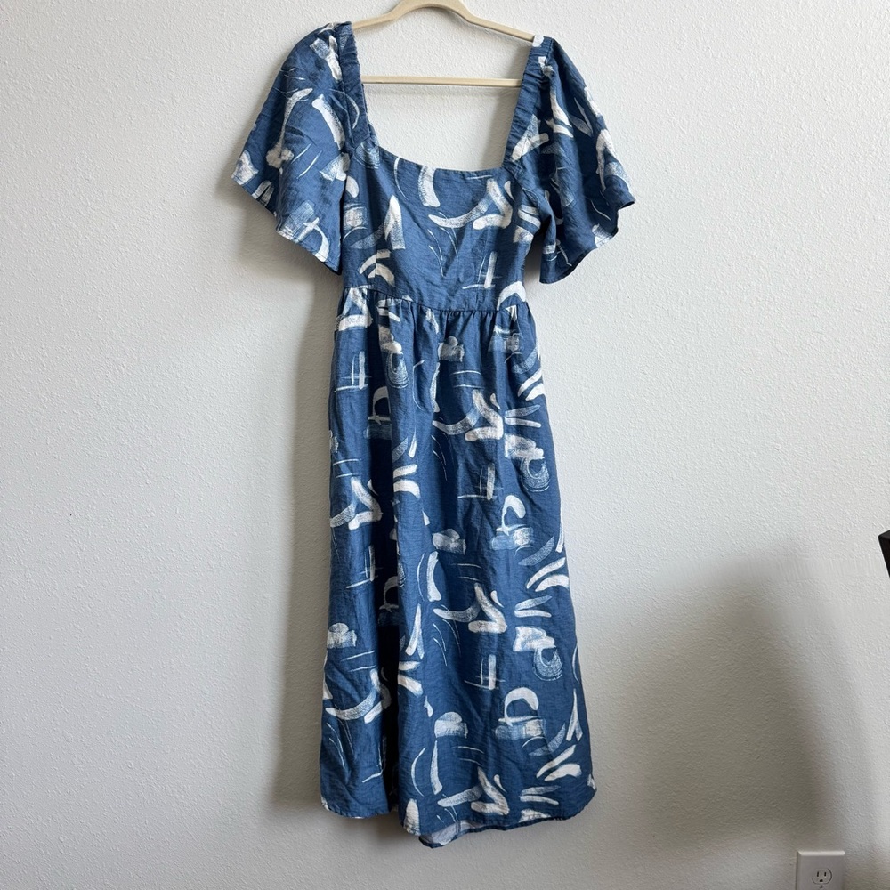 a new day Blue and White Midi Dress